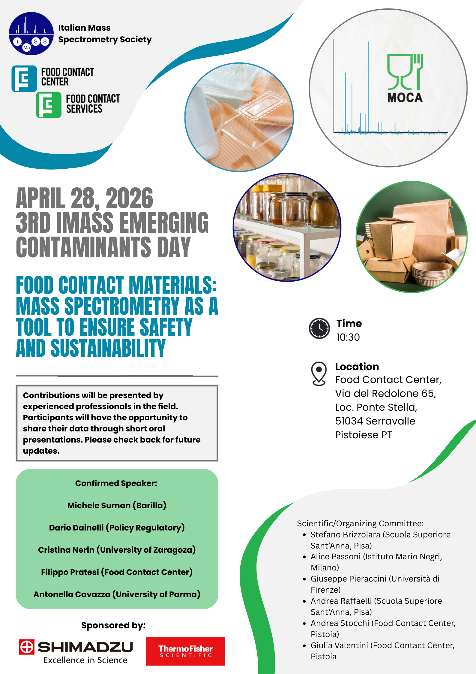 IMaSS Emerging Contaminants Day – Event dedicated to Food Contact Materials and food safety